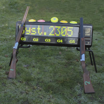 Laser clay pigeon shooting